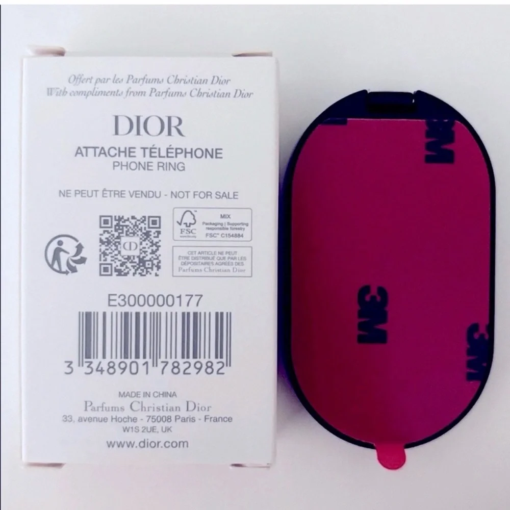 Dior Black and Silver Phone Stand + Mirror